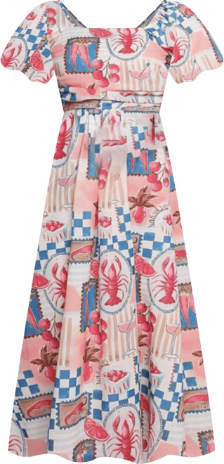 Women's Clo Puff Sleeve Midi Dress