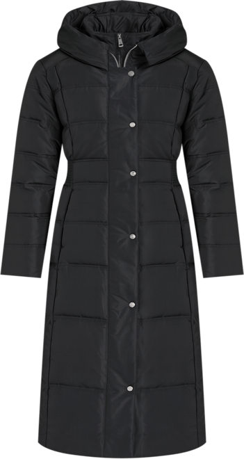 Women's Trim Hood Zip-Front Puffer Coat