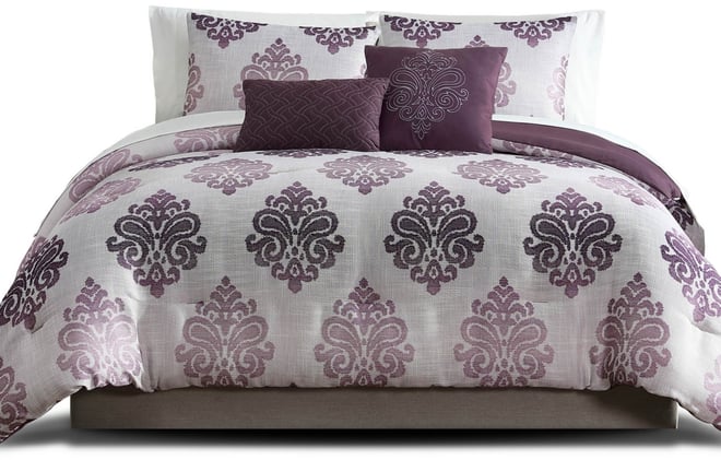 Hallmart Collectibles Morado Damask 9-Pc. Comforter Set, King