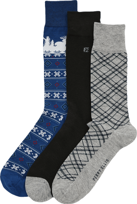 Men's 3pk. Mixed Patterned Socks