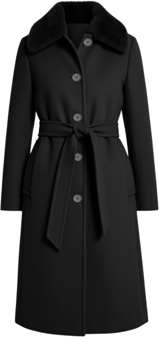 Women's Single-Breasted Pillow Collar Coat