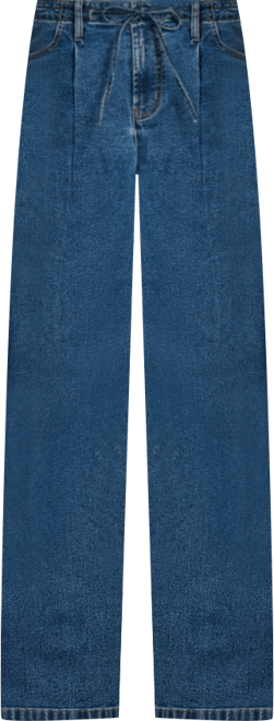 Women's Straight-Leg Tie-Waist Jeans