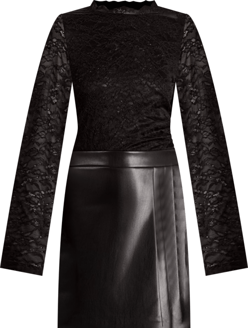 Alice and Olivia Chara Mixed Media Dress | Bloomingdale's Women