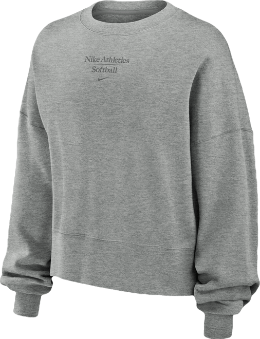 Nike Phoenix Fleece Sudadera de softball de cuello redondo para mujer