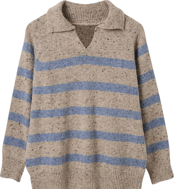 Women's Donegal Striped Polo Sweater