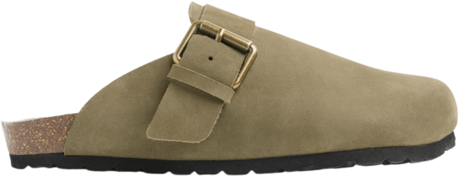 Sheep Lined Strap Detail Clog