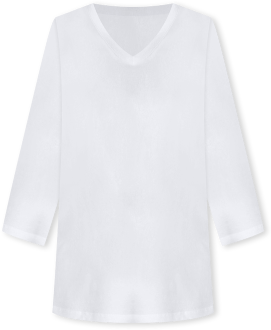 Plus Size Within Perfect Three-Quarter Sleeve V-Neck Tee