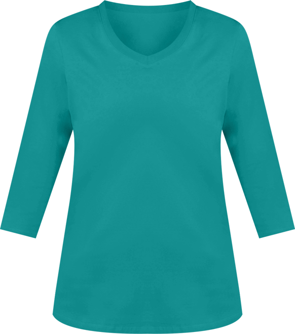 Plus Size Within Perfect Three-Quarter Sleeve V-Neck Tee