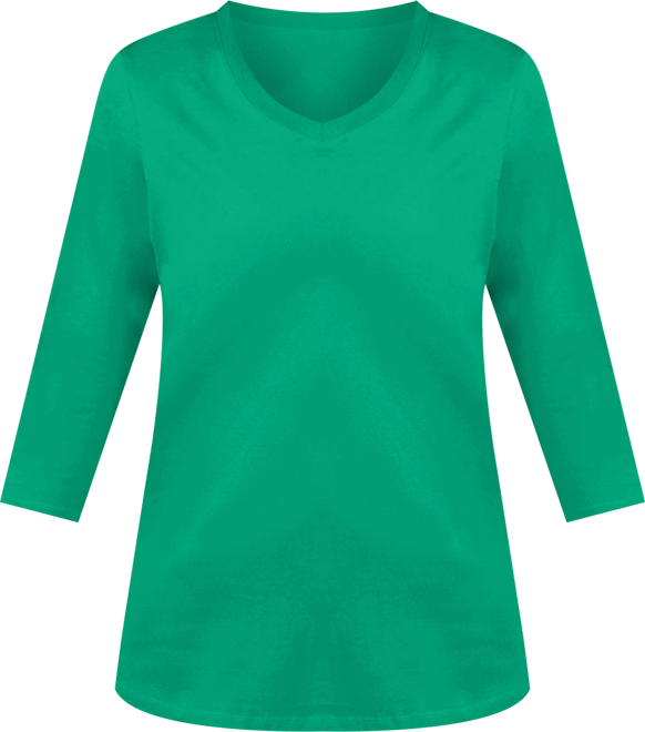 Plus Size Within Perfect Three-Quarter Sleeve V-Neck Tee