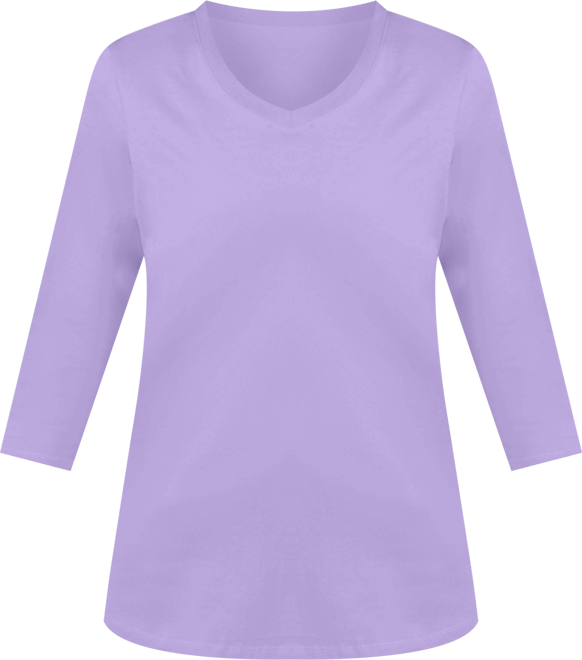 Plus Size Within Perfect Three-Quarter Sleeve V-Neck Tee