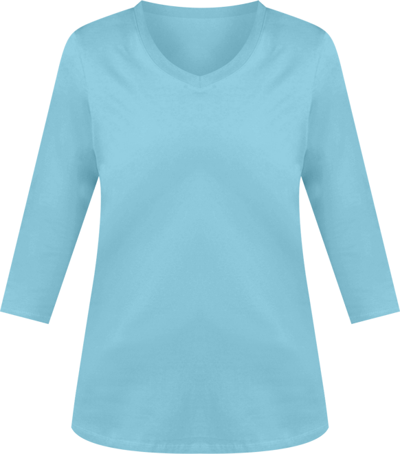 Plus Size Within Perfect Three-Quarter Sleeve V-Neck Tee
