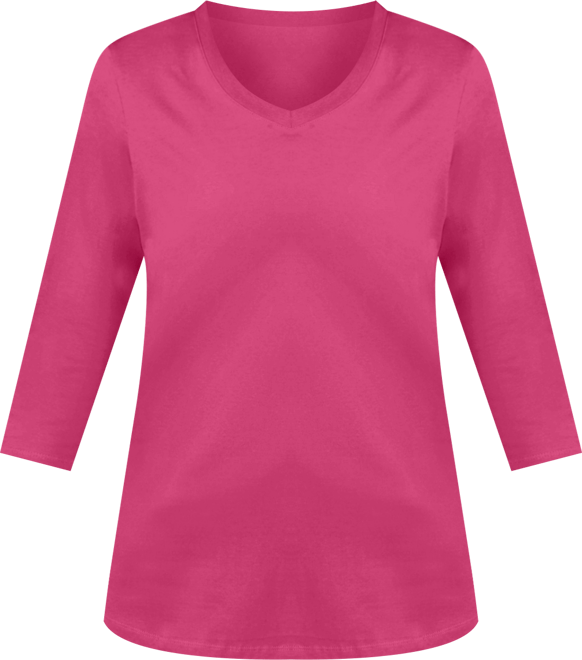 Plus Size Within Perfect Three-Quarter Sleeve V-Neck Tee
