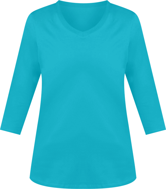 Plus Size Within Perfect Three-Quarter Sleeve V-Neck Tee