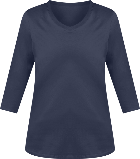 Plus Size Within Perfect Three-Quarter Sleeve V-Neck Tee