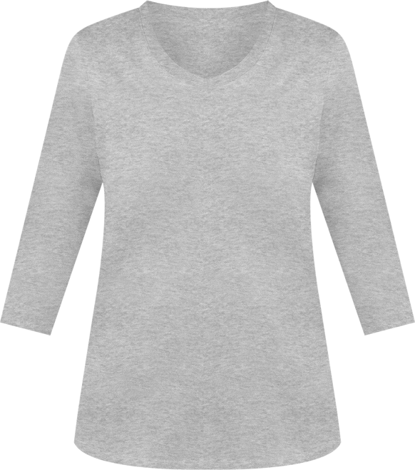Plus Size Within Perfect Three-Quarter Sleeve V-Neck Tee