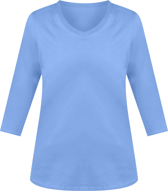 Plus Size Within Perfect Three-Quarter Sleeve V-Neck Tee