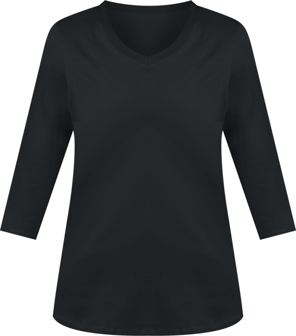 Plus Size Within Perfect Three-Quarter Sleeve V-Neck Tee