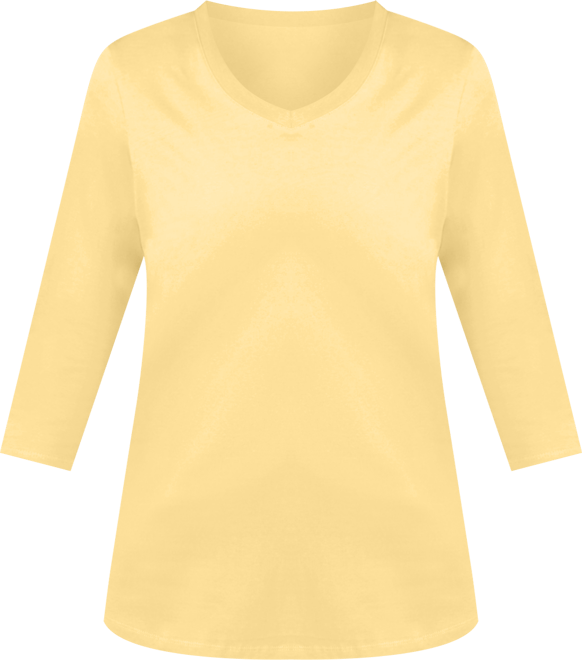 Plus Size Within Perfect Three-Quarter Sleeve V-Neck Tee