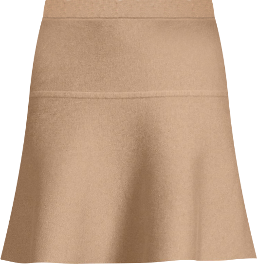Women's Fine Gauge Cotton Sweater Above the Knee Circle Skirt