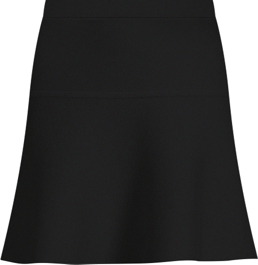 Women's Fine Gauge Cotton Sweater Above the Knee Circle Skirt