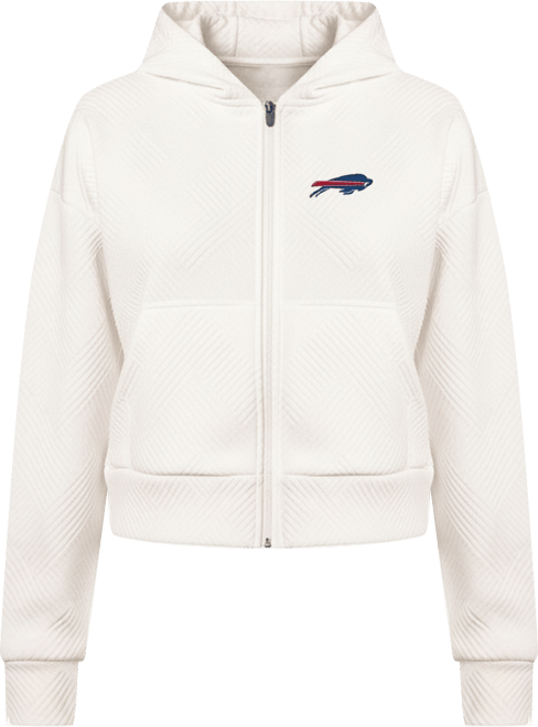 Women's Cream Buffalo Bills Eleanor Full-Zip Hoodie