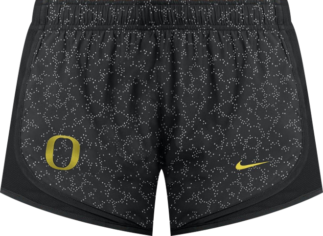 Women's Black Oregon Ducks Tempo Pattern Dri-fit Shorts