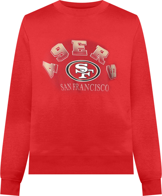 Women's Scarlet San Francisco 49ers Oversized Feud Sweatshirt