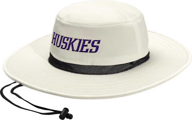 Men's and Women's Cream Washington Huskies Wide Brim Boonie Bucket Hat