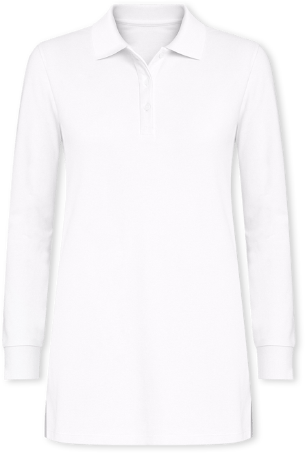 Plus Size Long-Sleeve Polo Shirt
