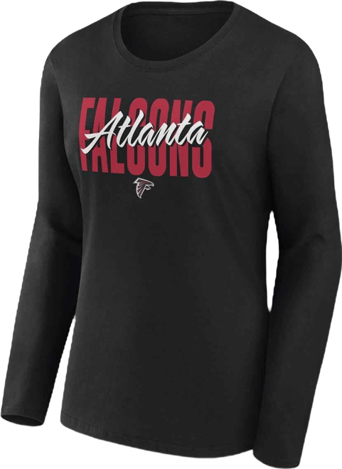 Women's Black Atlanta Falcons Grip Long Sleeve T-Shirt