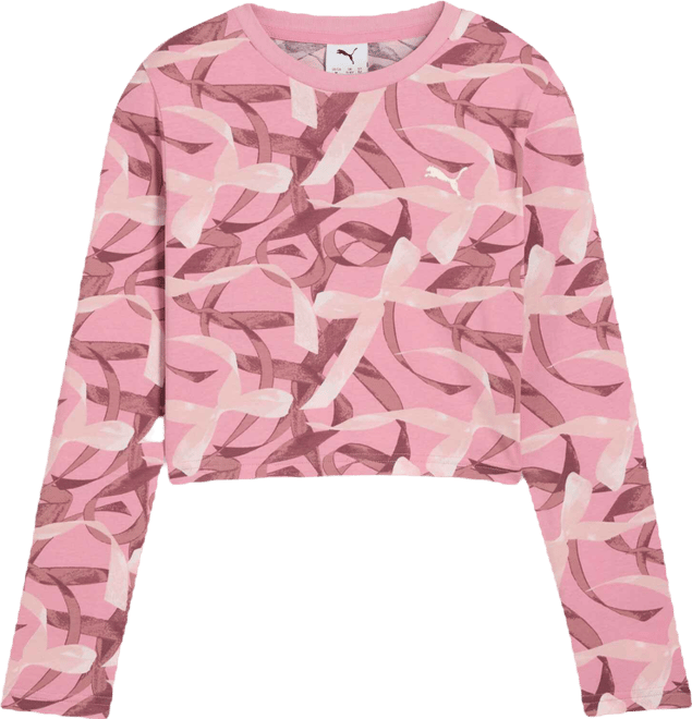 PUMA Bowtique Big Kids' Patterned Long Sleeve T-Shirt