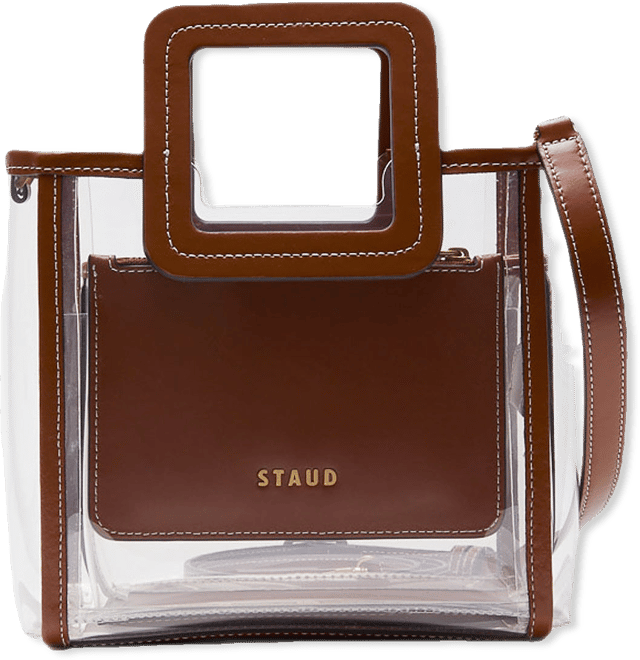 Clear and Tan Stadium Mini Shirley Bag