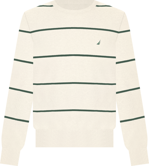 Men's Performance Striped Crewneck Sweater