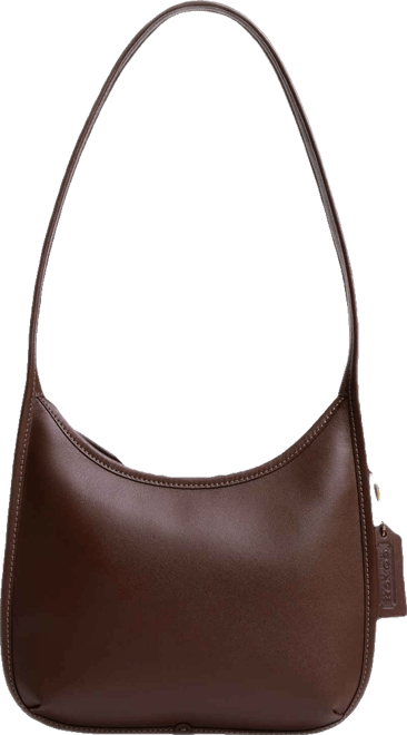 Small Leather Curve Zip Shoulder Bag