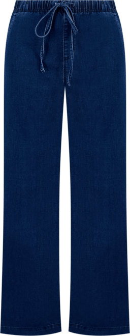 Petite High-Rise Pull-On Wide-Leg Jeans, Exclusively at Macy's