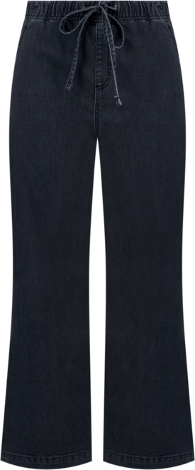 Petite High-Rise Pull-On Wide-Leg Jeans, Exclusively at Macy's