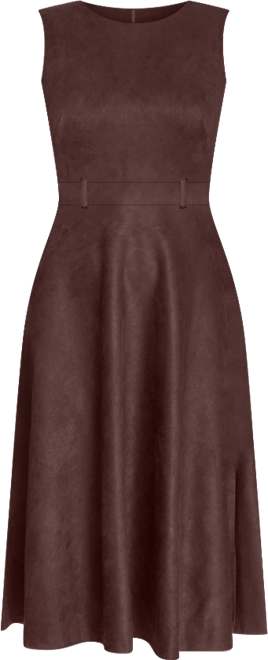 Women's Belted Midi Dress