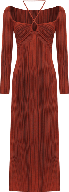 Women's Fitted dress with a crossover neckline
