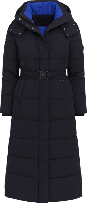 Women's Long padded jacket with belt