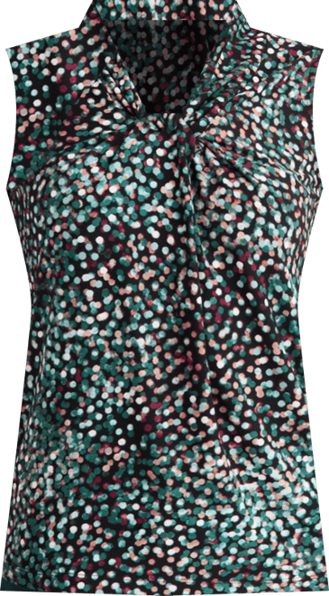 Women's Sleeveless Knot Front Jersey Top, Regular & Petite