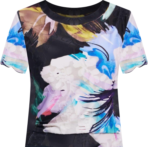 Women's Textured floral T-shirt