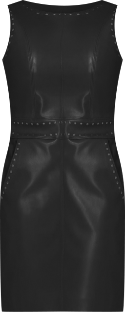 Women's Faux Leather Stud Seam Dress