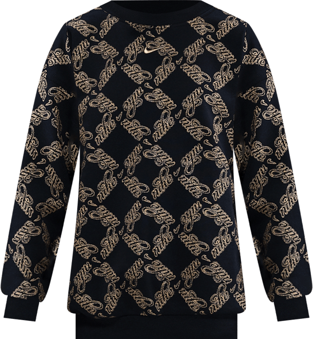 Nike Sportswear Club Fleece Big Kids' (Girls') Oversized Printed Crewneck Sweatshirt