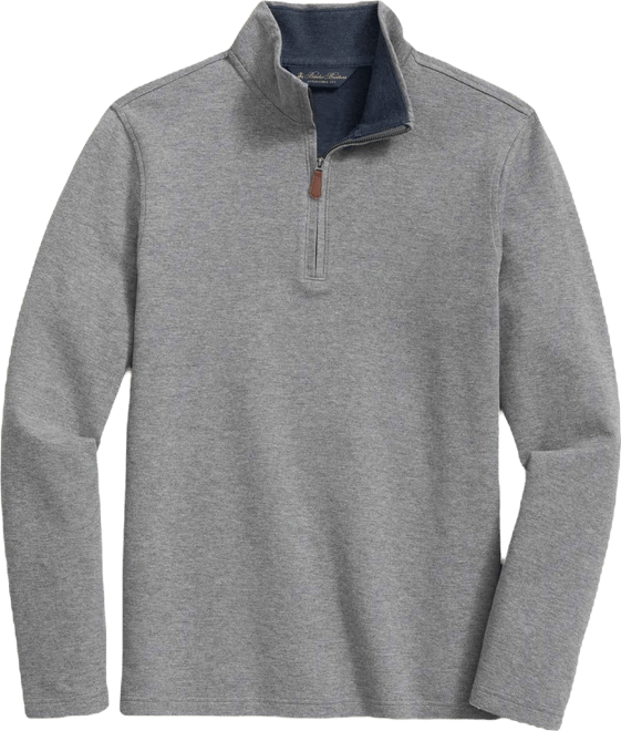 Cotton Blend Pique Half-Zip | Brooks Brothers