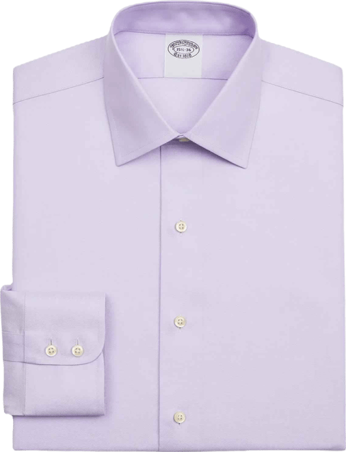 Men's Stretch Supima Cotton Non-Iron Twill Ainsley Collar Dress Shirt |  Brooks Brothers