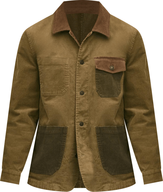 Men's Cotton Blend Chore Coat in Fun Patterned Corduroy | Brooks