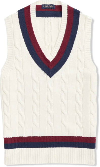 Vintage-Inspired Tennis V-Neck Vest in Supima® Cotton
