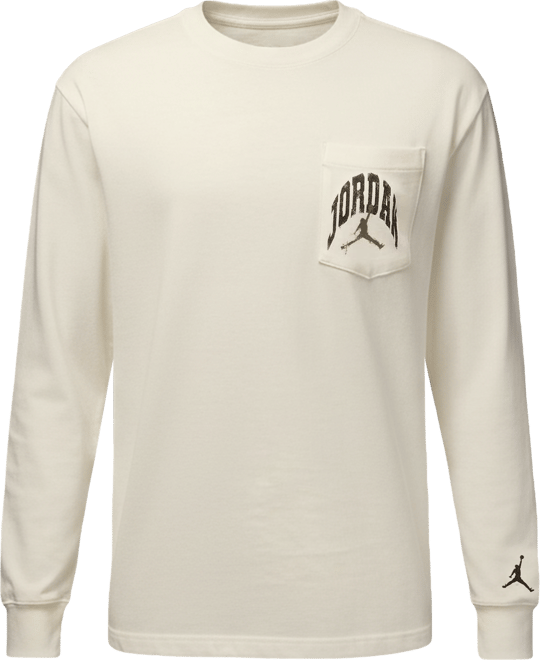 Jordan Brooklyn Playera de cuello redondo de manga larga Realtree con bolsillo para hombre