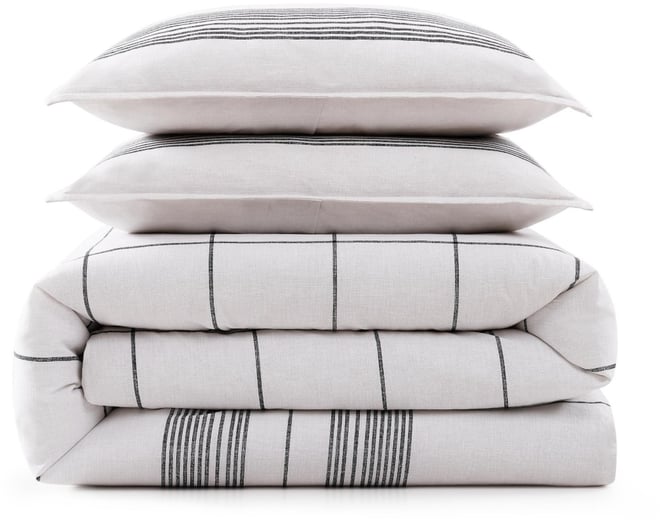 Brooklyn Heights Stripe Cotton 3-Pc. Duvet Cover Set, King
