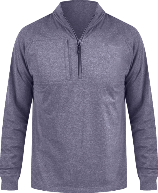 Adapt Eco Knit Heather Mens Big & Tall Quarter Zip Pullover